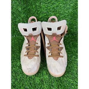 Jordan Travis Scott AJ6 Mens Size 9.5 British Khaki Cargo Pouch Glow SoleLimited